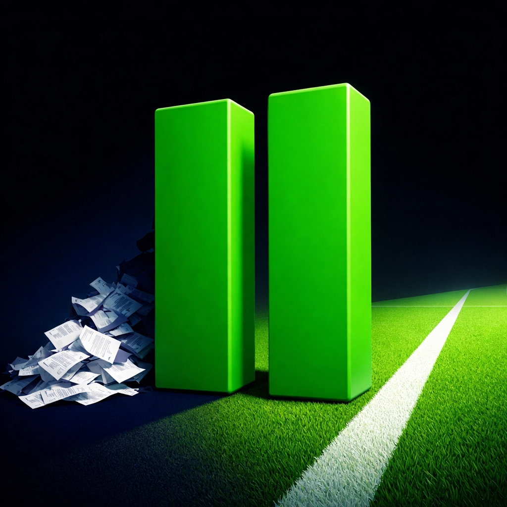 A pause icon symbolising the importance of betting discipline and not chasing losses in football.