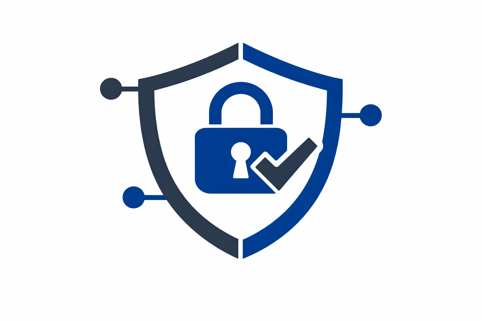Abstract shield graphic representing AI governance, data privacy, and trust for Alberta organizations.
