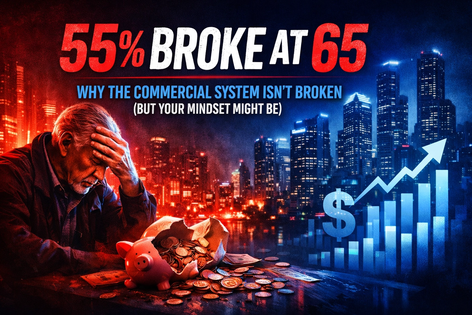 [HERO] 55% Broke at 65: Why the Commercial System Isn't Broken (But Your Mindset Might Be)