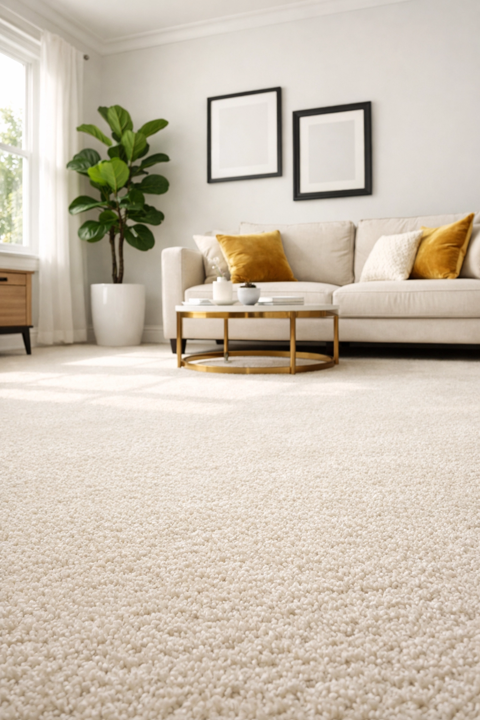 Pristine property carpet condition documented for inventory report to prevent deposit disputes