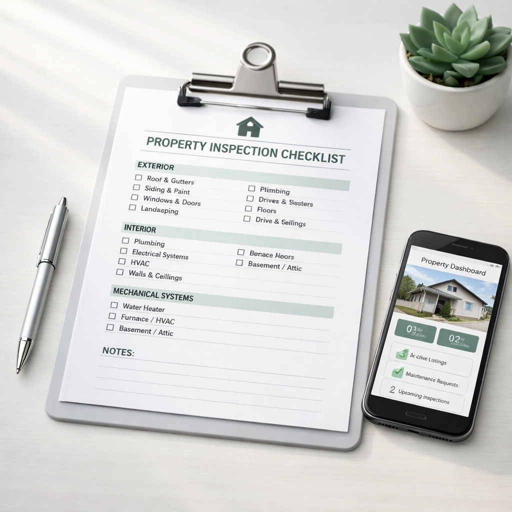 Property inspection checklist and mobile app for standardized make ready cleaning process