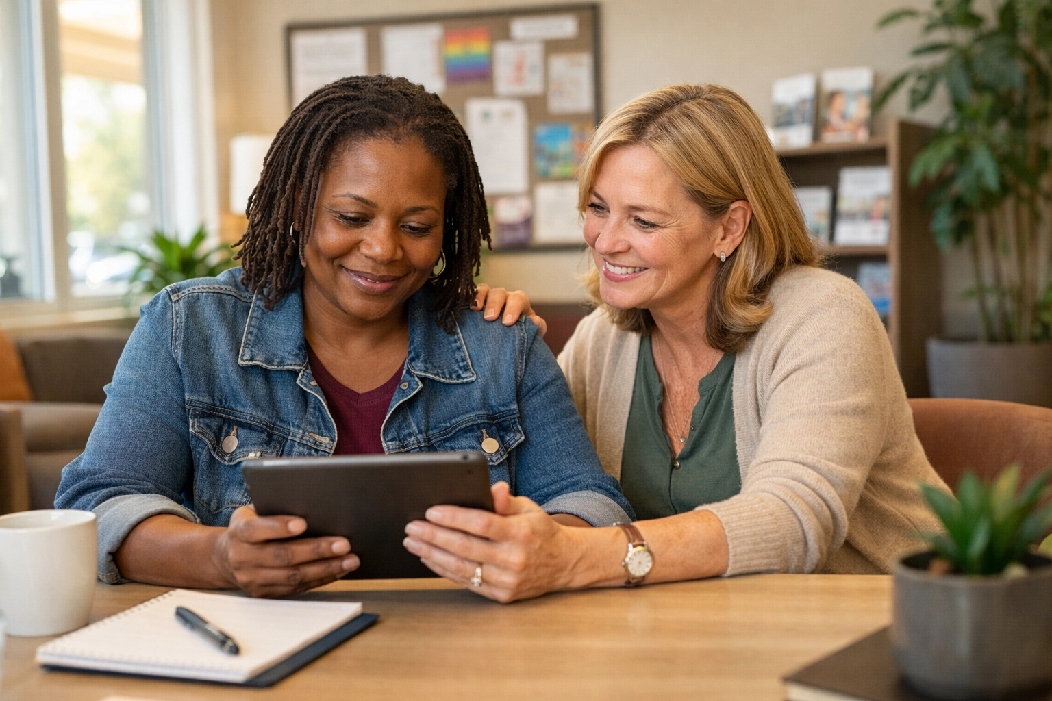 A supportive guidance session for displaced families seeking disaster relief New Jersey.