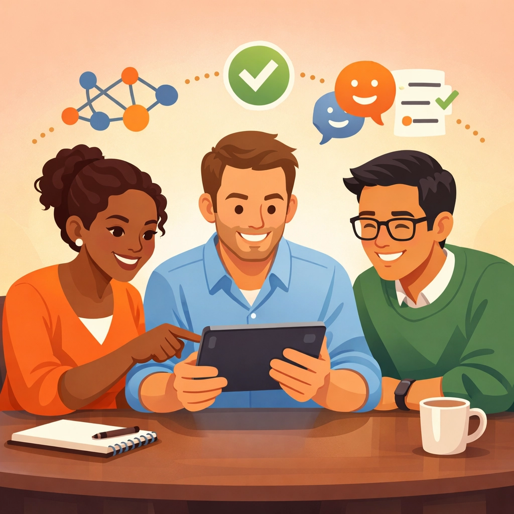 Team collaborating efficiently using unified project management platform for better business coordination