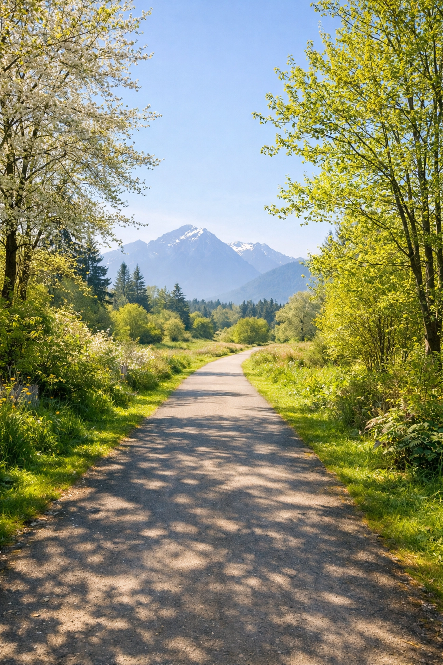 A bright walking path in a Washington park, symbolizing a clear financial path for Northwest seniors.