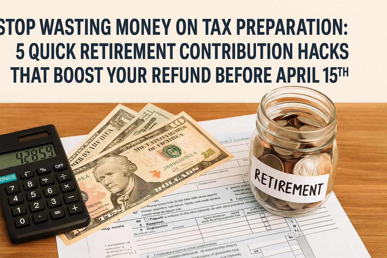 Stop Wasting Money on Tax Preparation: 5 Quick Retirement Contribution Hacks That Boost Your Refund Before April 15th