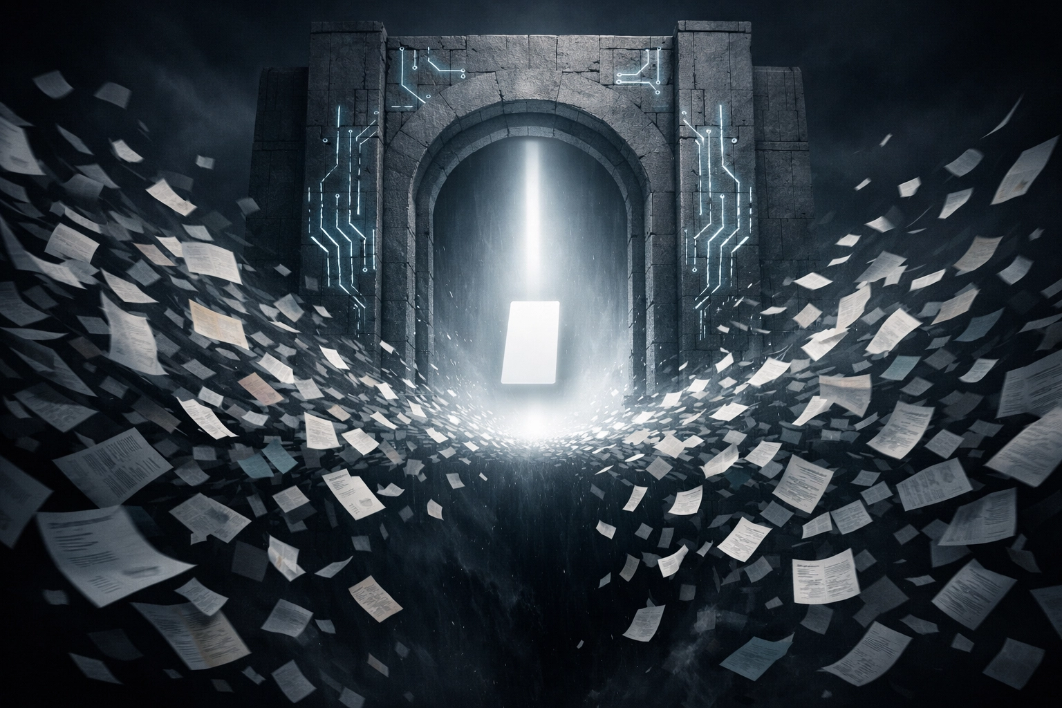 An optimized resume passing through a digital gateway while poorly formatted applications fail the ATS screen.