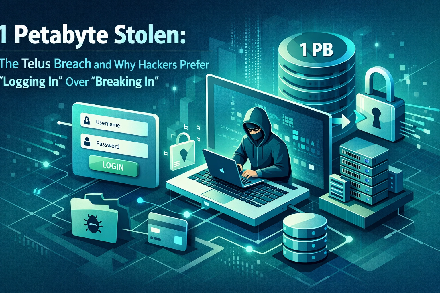 1 Petabyte Stolen: The Telus Breach and Why Hackers Prefer 'Logging In' Over 'Breaking In'