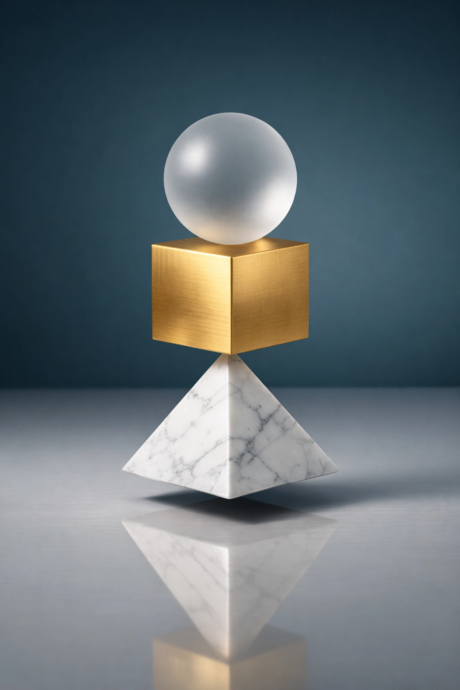 Balanced geometric shapes representing creative branding and digital marketing agency specialties in Tampa.