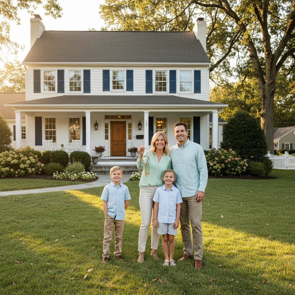 Modern home exterior, representing a property for sale in Burlington or Camden County Modern home exterior, representing a property for sale in Burlington or Camden County