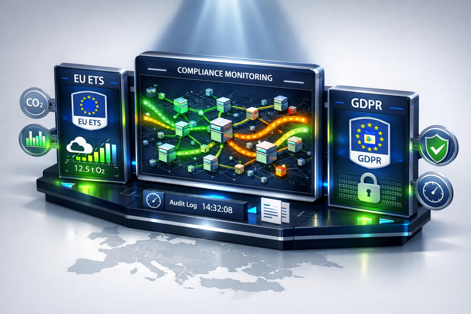 EU regulatory compliance dashboard for ServiceNow ITOM showing DORA, NIS2, and ESG monitoring