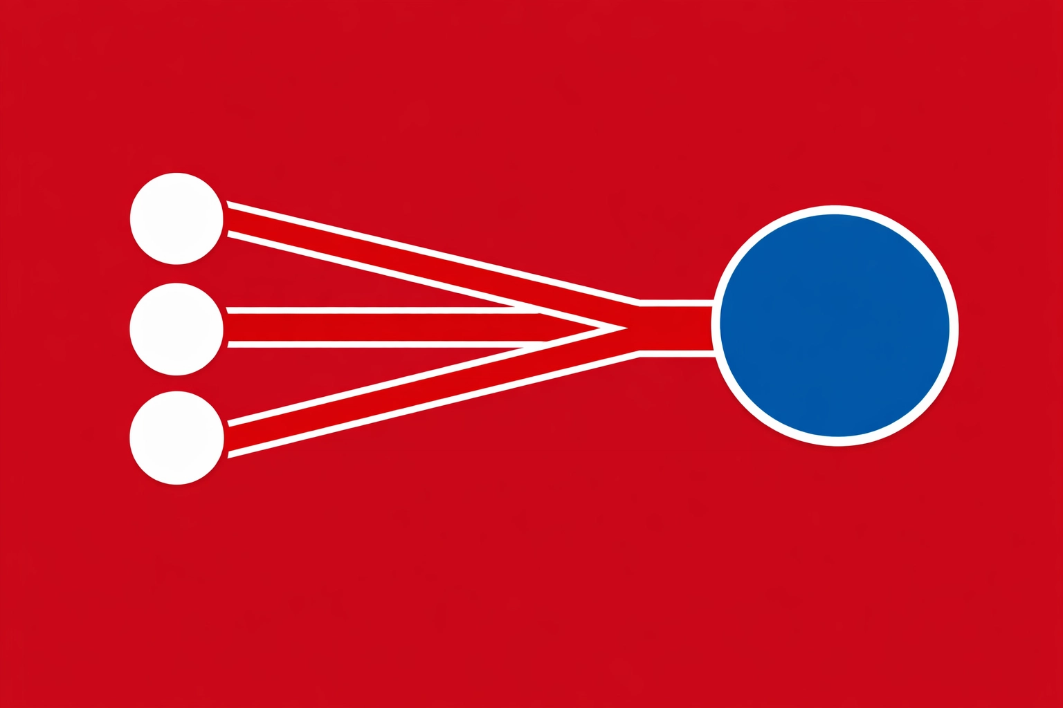 Minimalist diagram of leads from different channels connecting to a central CRM for small business.