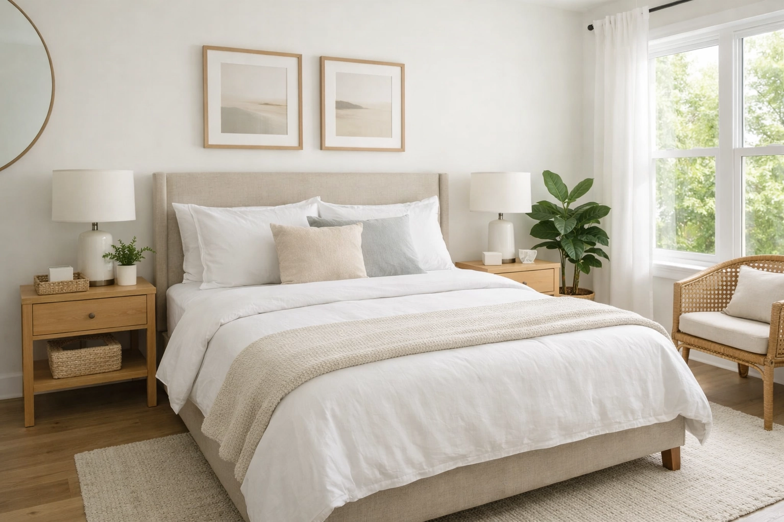 Well-maintained rental property bedroom representing stable passive income for landlords