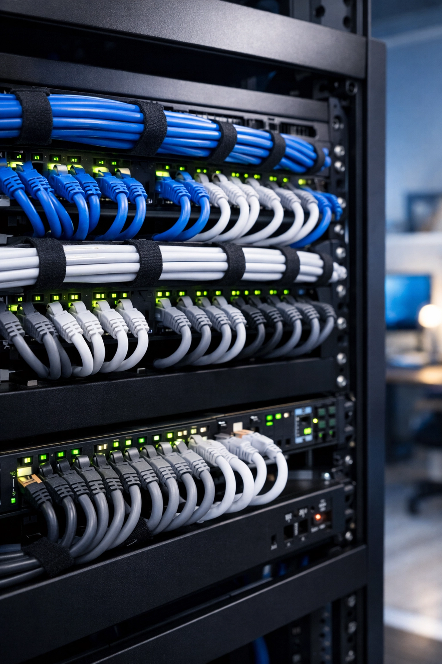 Professional structured cabling installation for home security network infrastructure