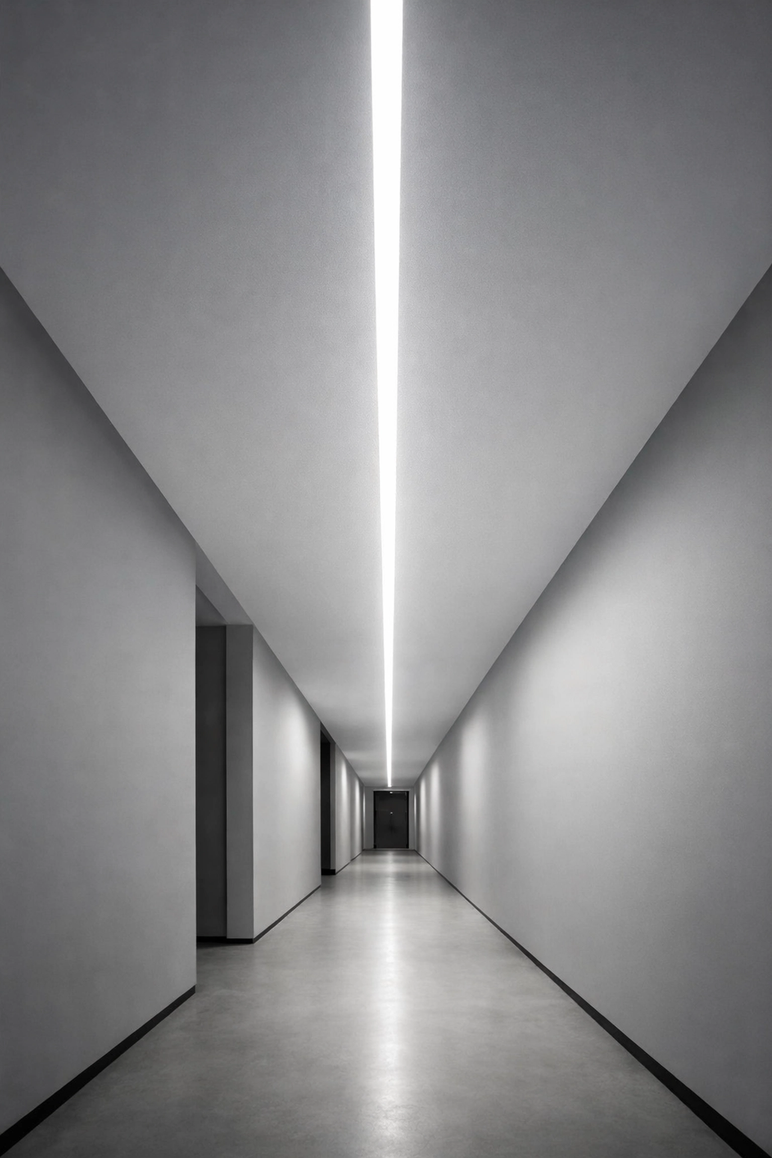Seamless linear led strip lights in a modern ceiling cove providing uniform architectural illumination.