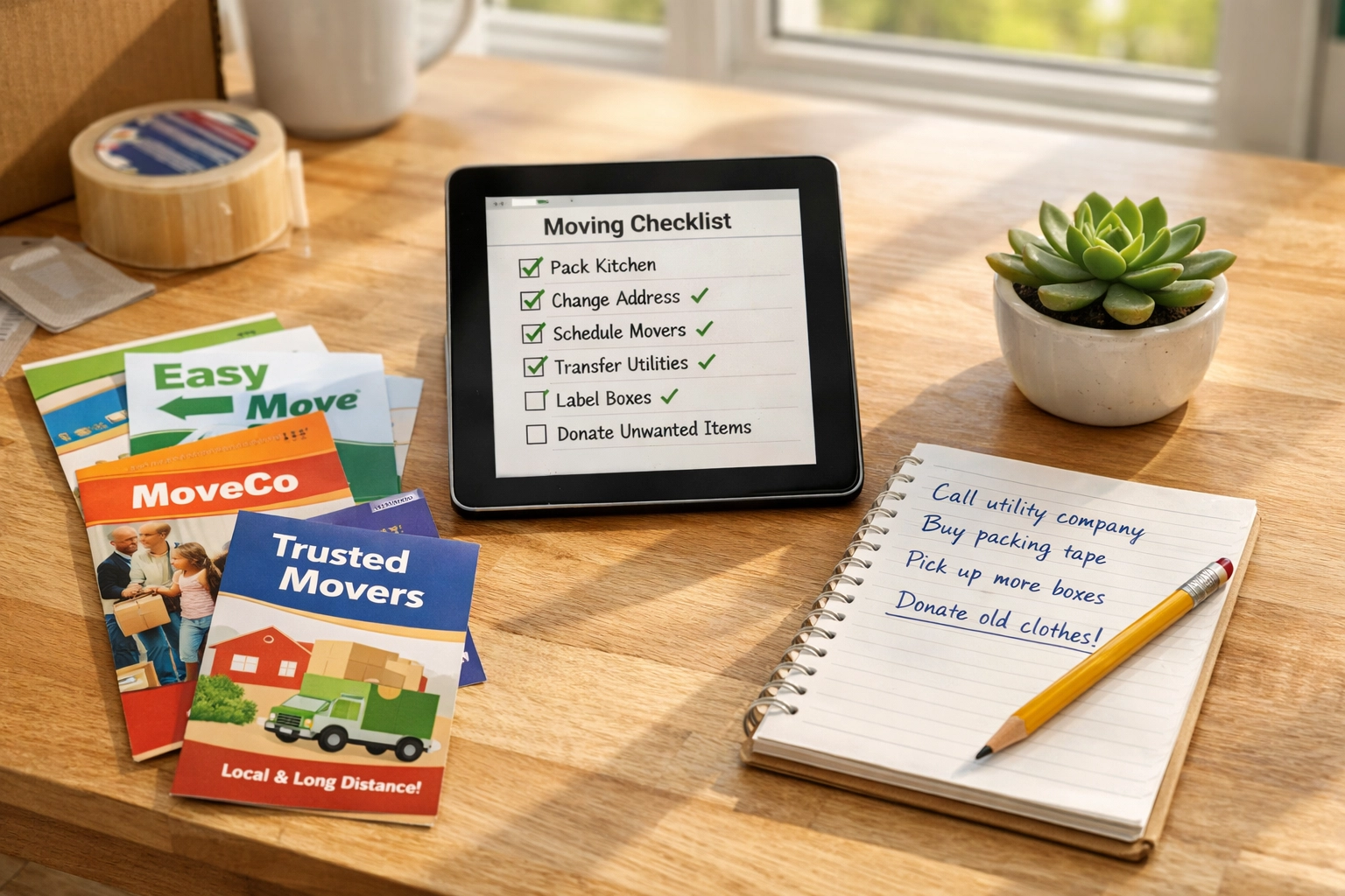 Organized moving preparation materials and checklist for stress-free home transition Organized moving preparation materials and checklist for stress-free home transition