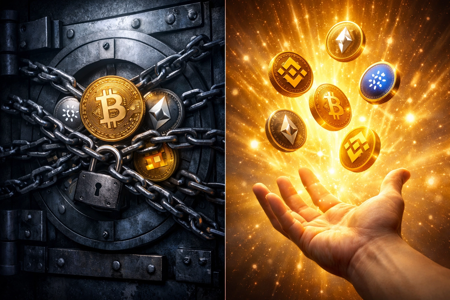 Comparison of custodial crypto wallets versus self-custody financial freedom with Larecoin