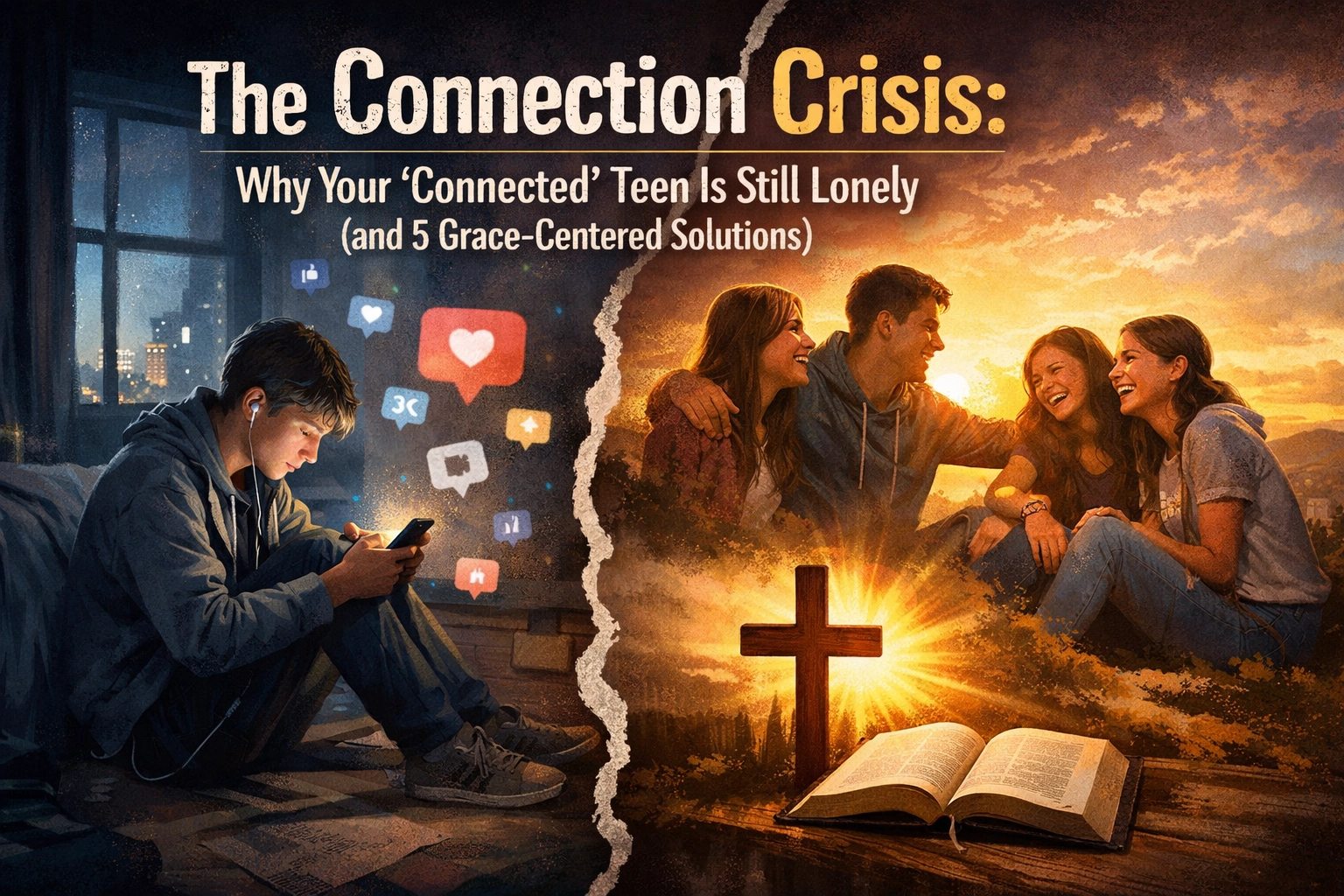 [HERO] The Connection Crisis: Why Your ‘Connected’ Teen Is Still Lonely (and 5 Grace-Centered Solutions)