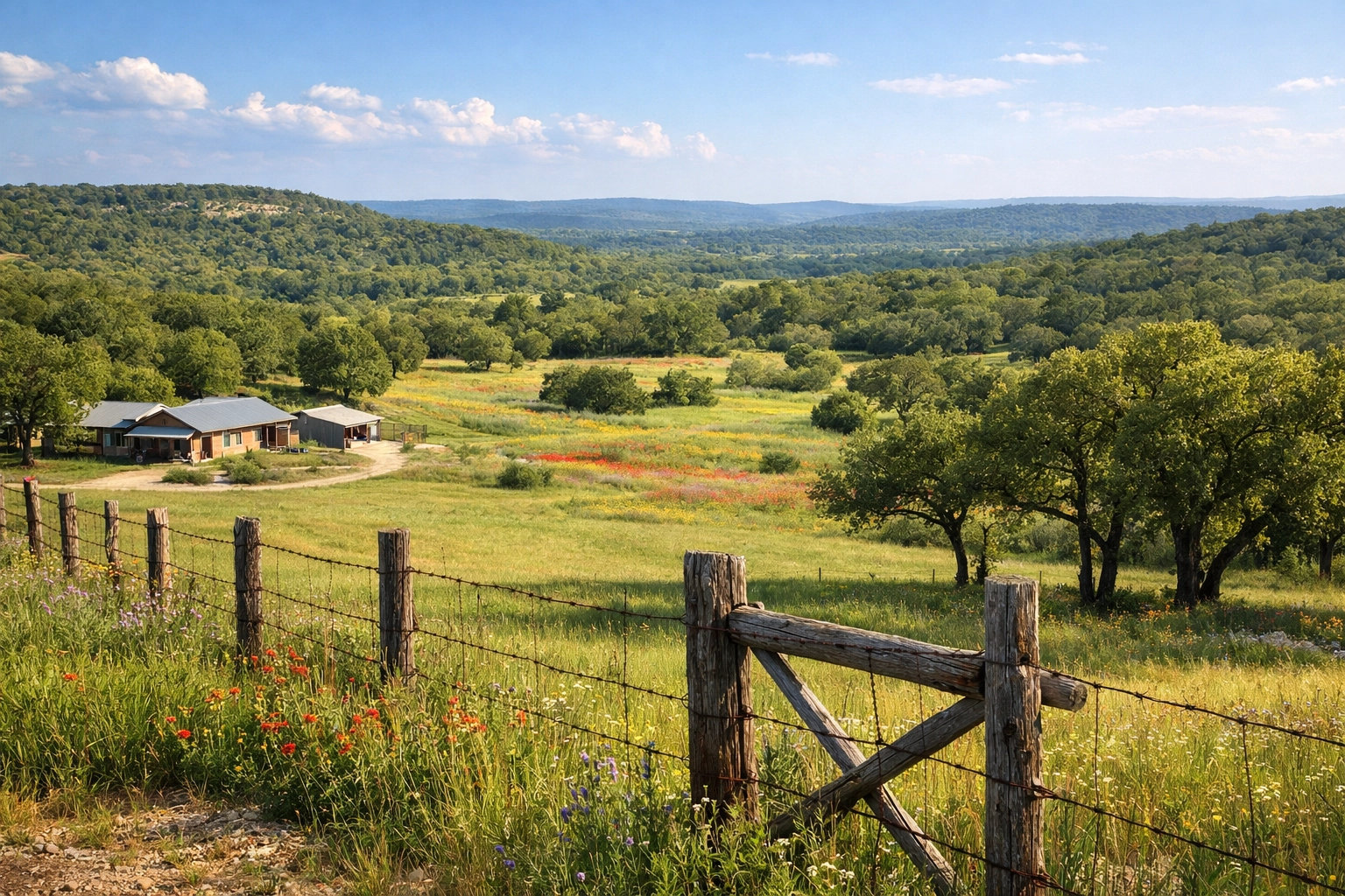 Texas property with 150 acres of preserved woodland and 50-acre cleared homesite area