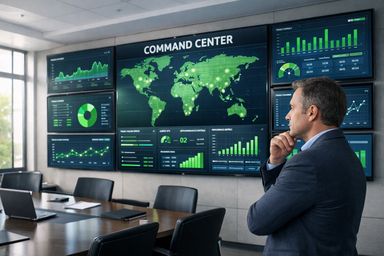 Operations command center tracking ITOM KPIs, platform health, and ITAM license optimization