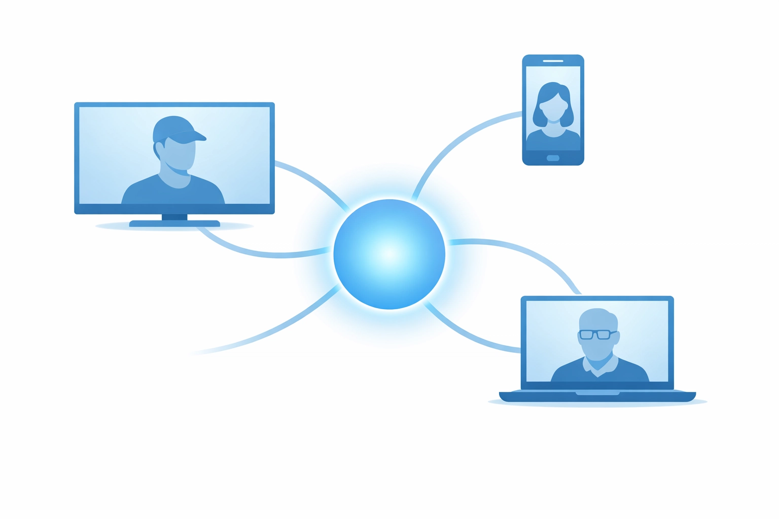 Digital hub connecting professional voter data to TV and mobile screens for precise political ad targeting via DSP.