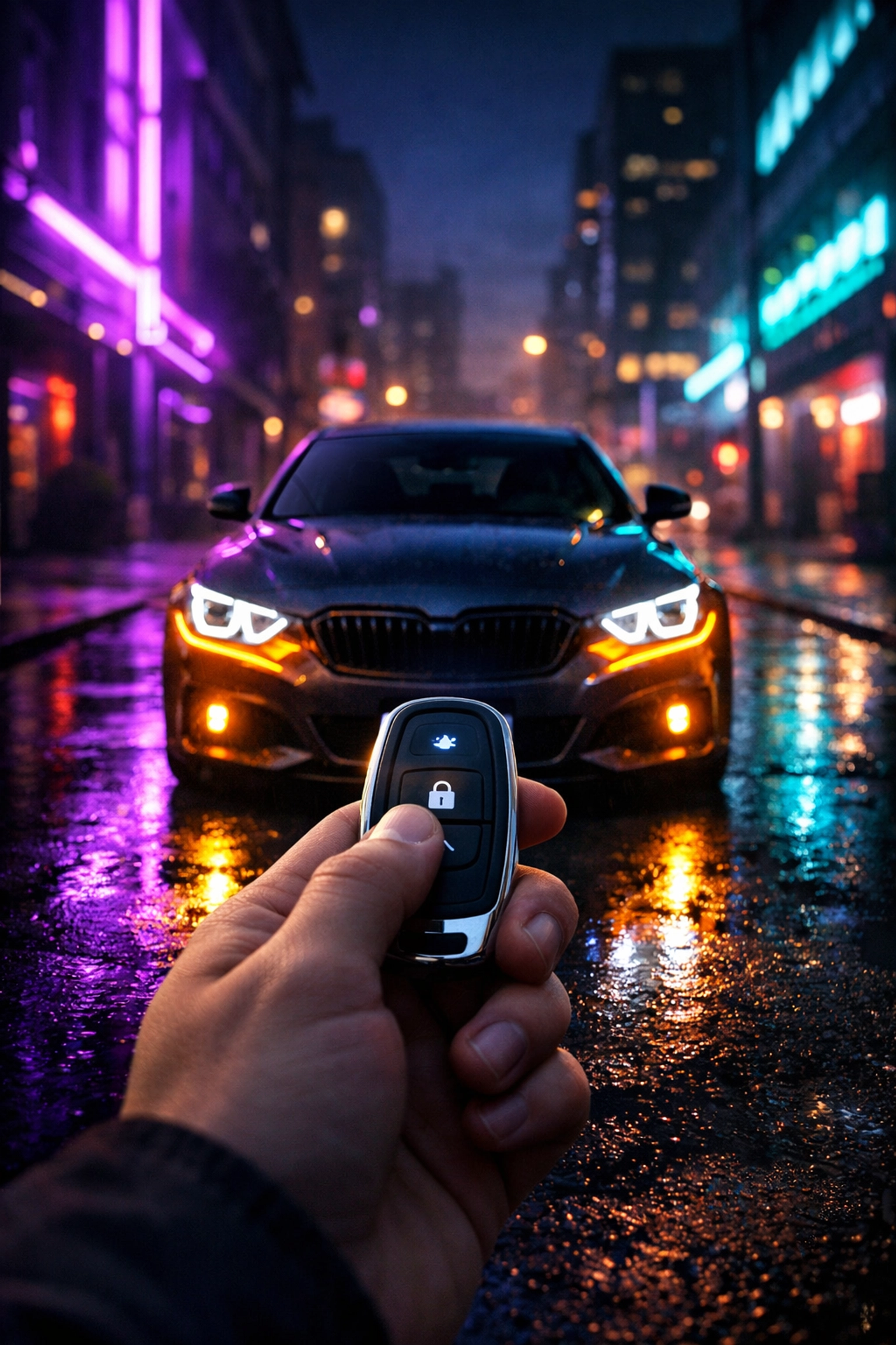 Remote start installation in Chattanooga for convenient vehicle warming via modern key fob.