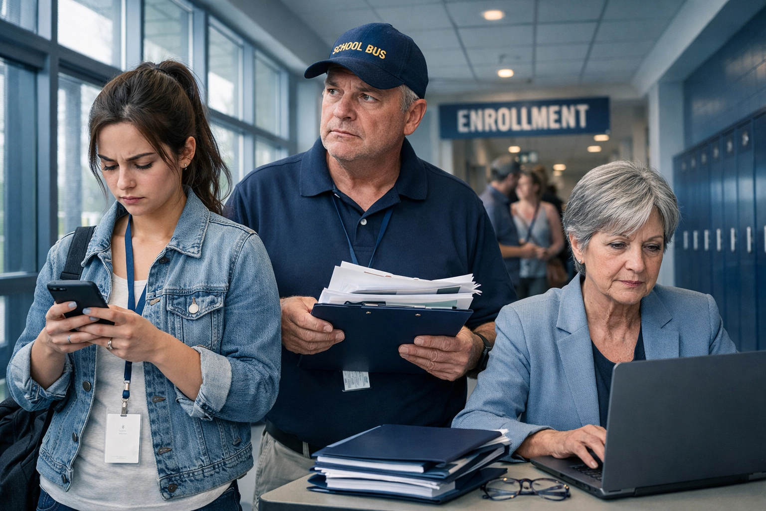 School district employees using different enrollment methods during benefits season