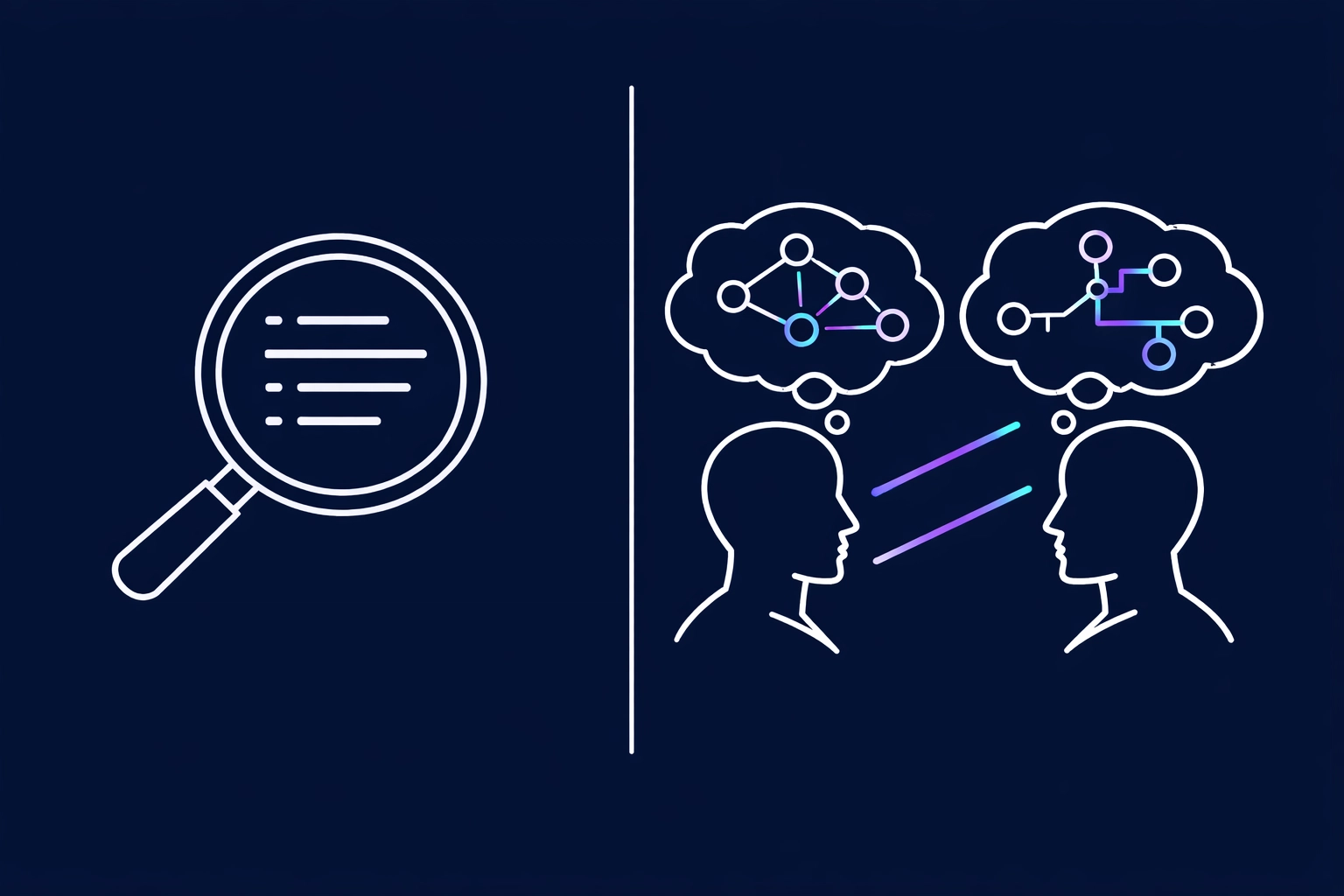 AI search engine versus AI thought partner showing collaborative intelligence for business strategy