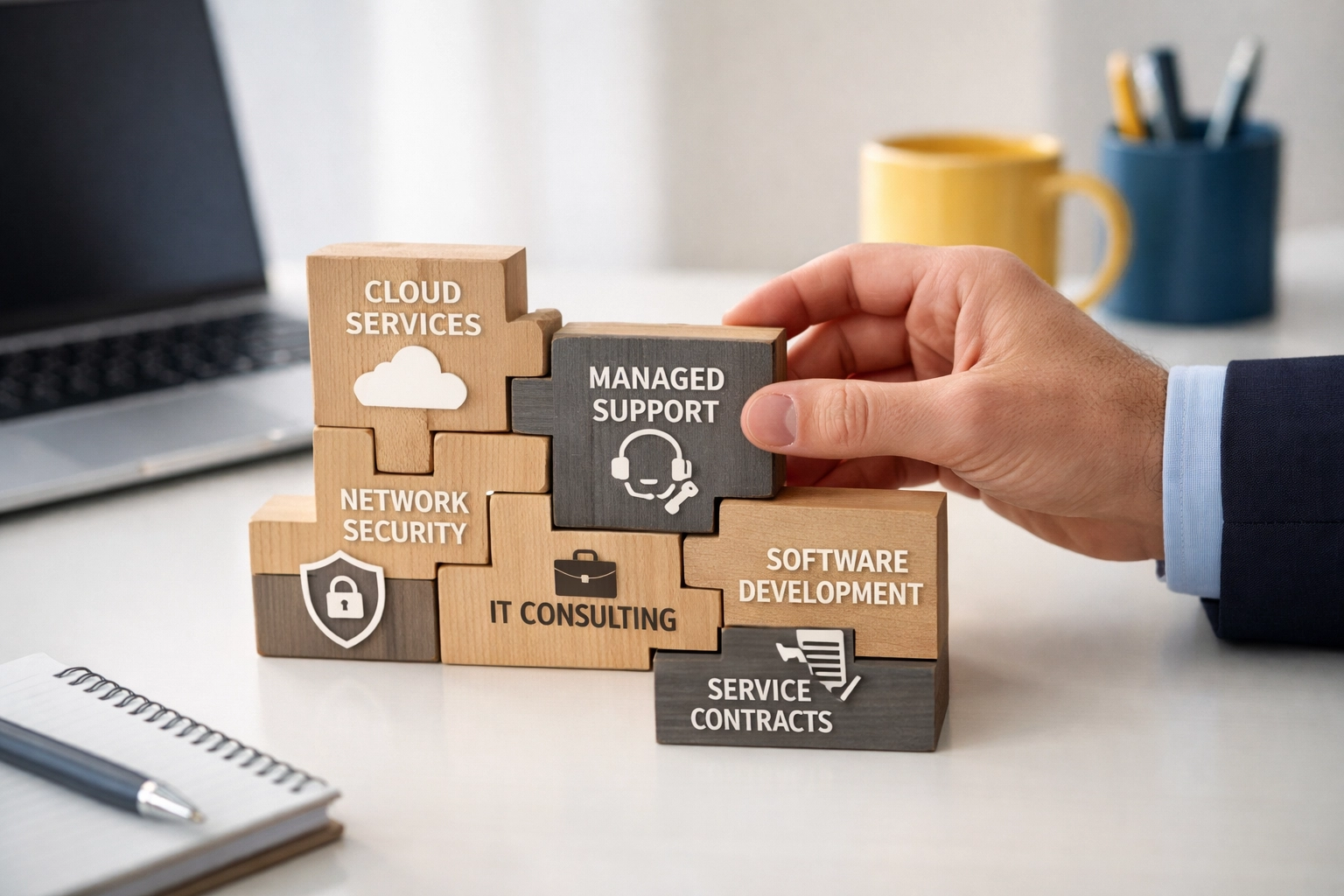 Strategic alignment of IT services and technology consulting contracts represented through organized planning