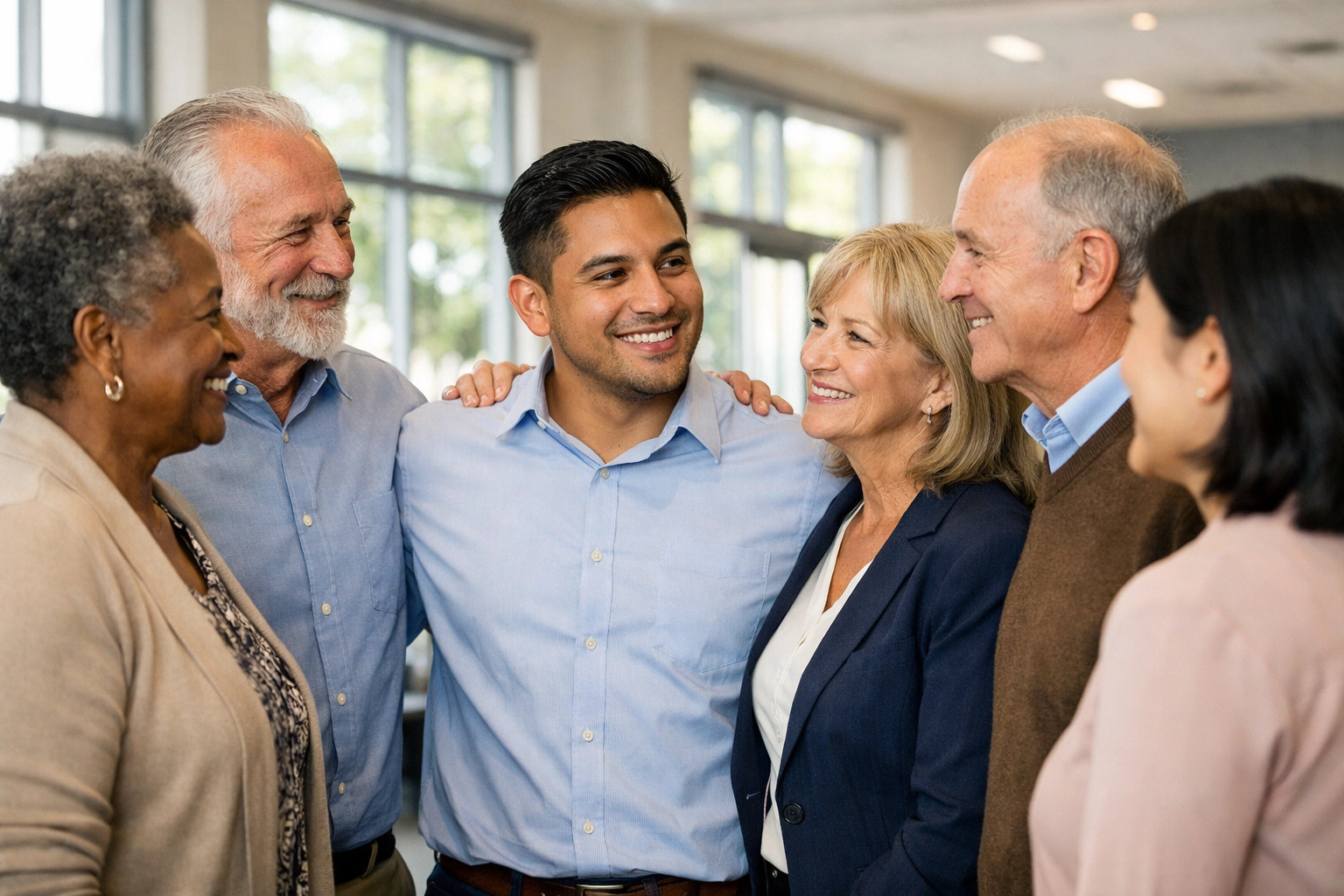 Neighbors finding community emergency assistance through Family ReBuild of New Jersey.