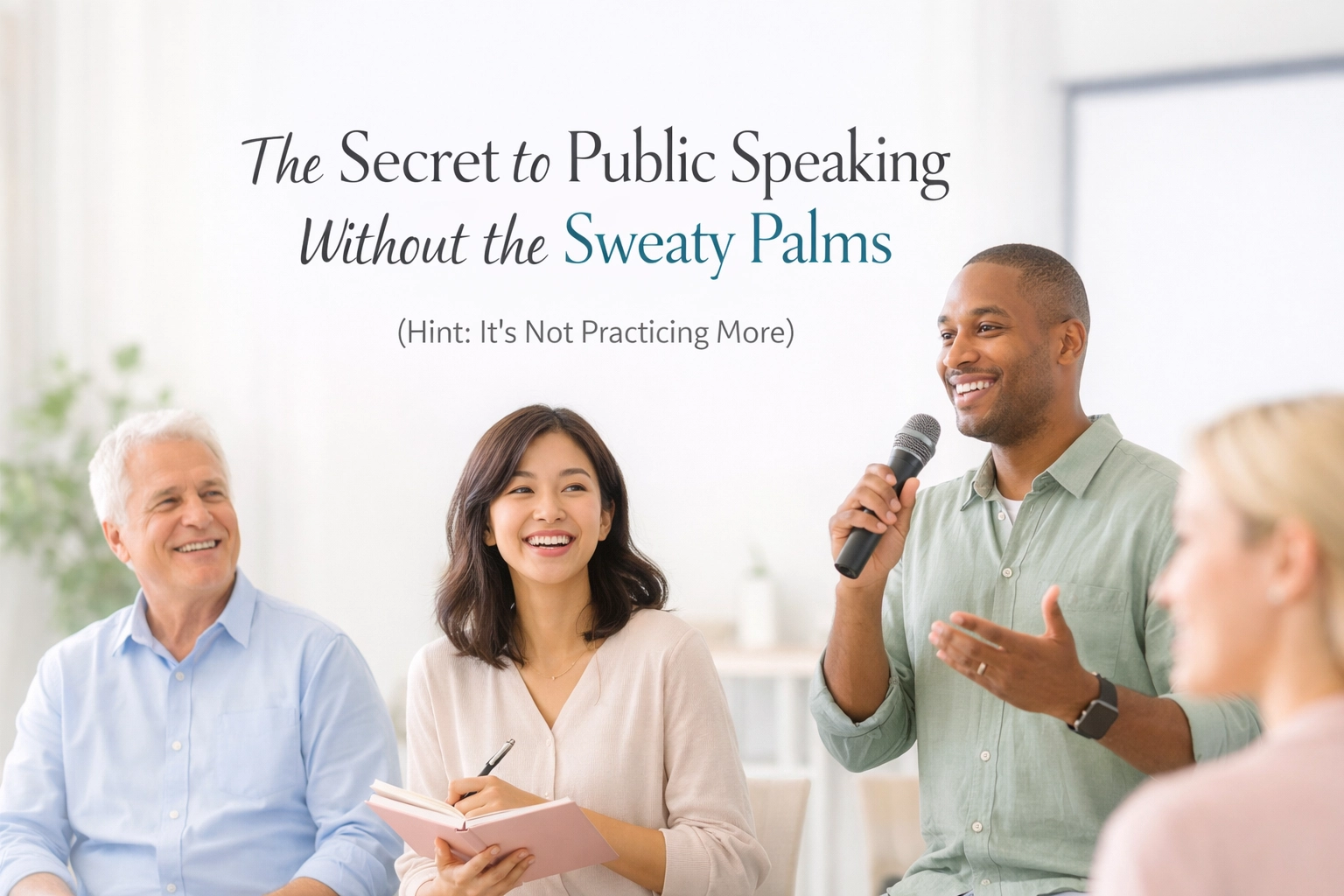 The Secret to Public Speaking Without the Sweaty Palms (Hint: It's Not Practicing More)