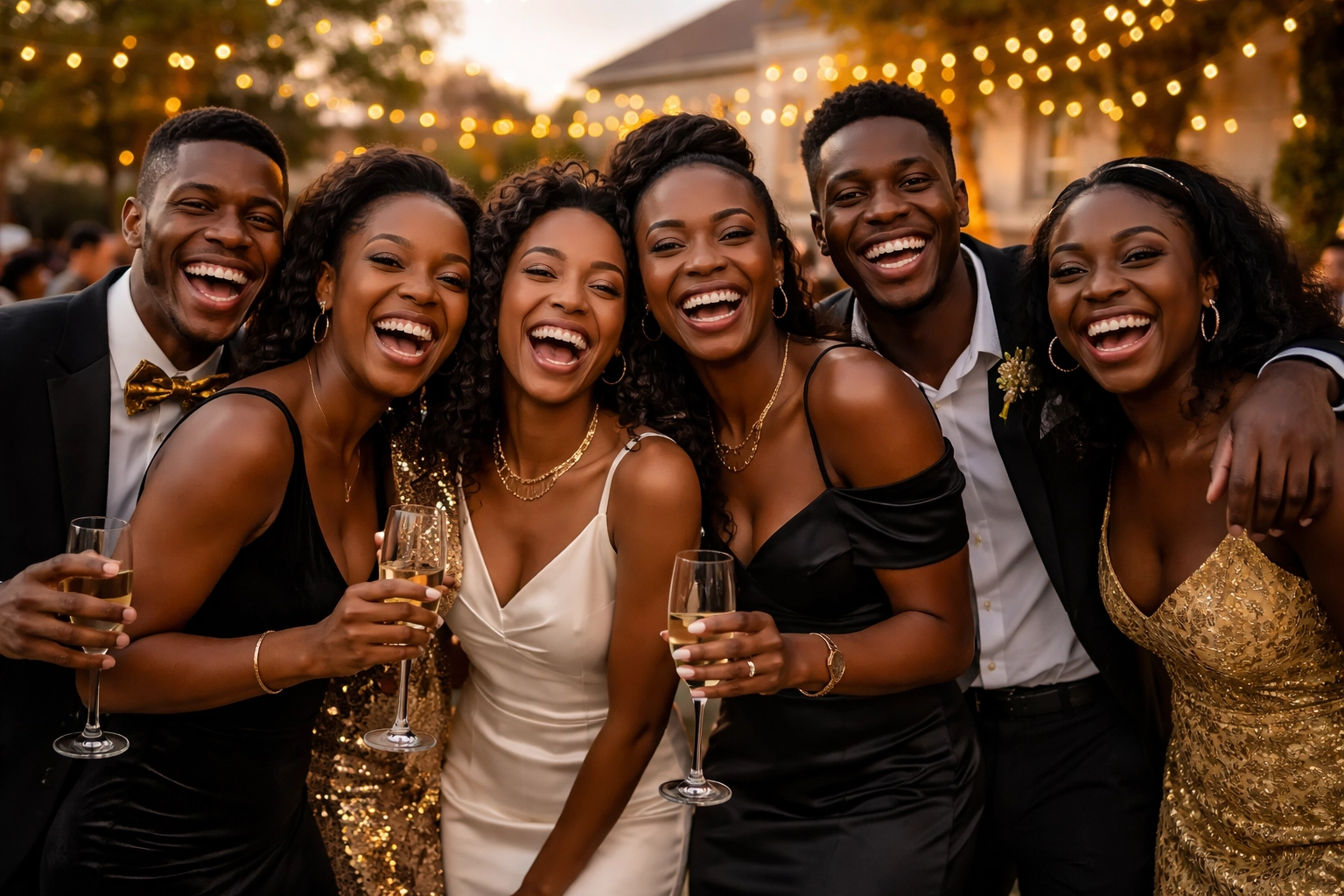 Stop Sleeping on Black Excellence: These News Stories Prove We're Still Making History Black college students celebrating at a university Black Excellence Month event under string lights