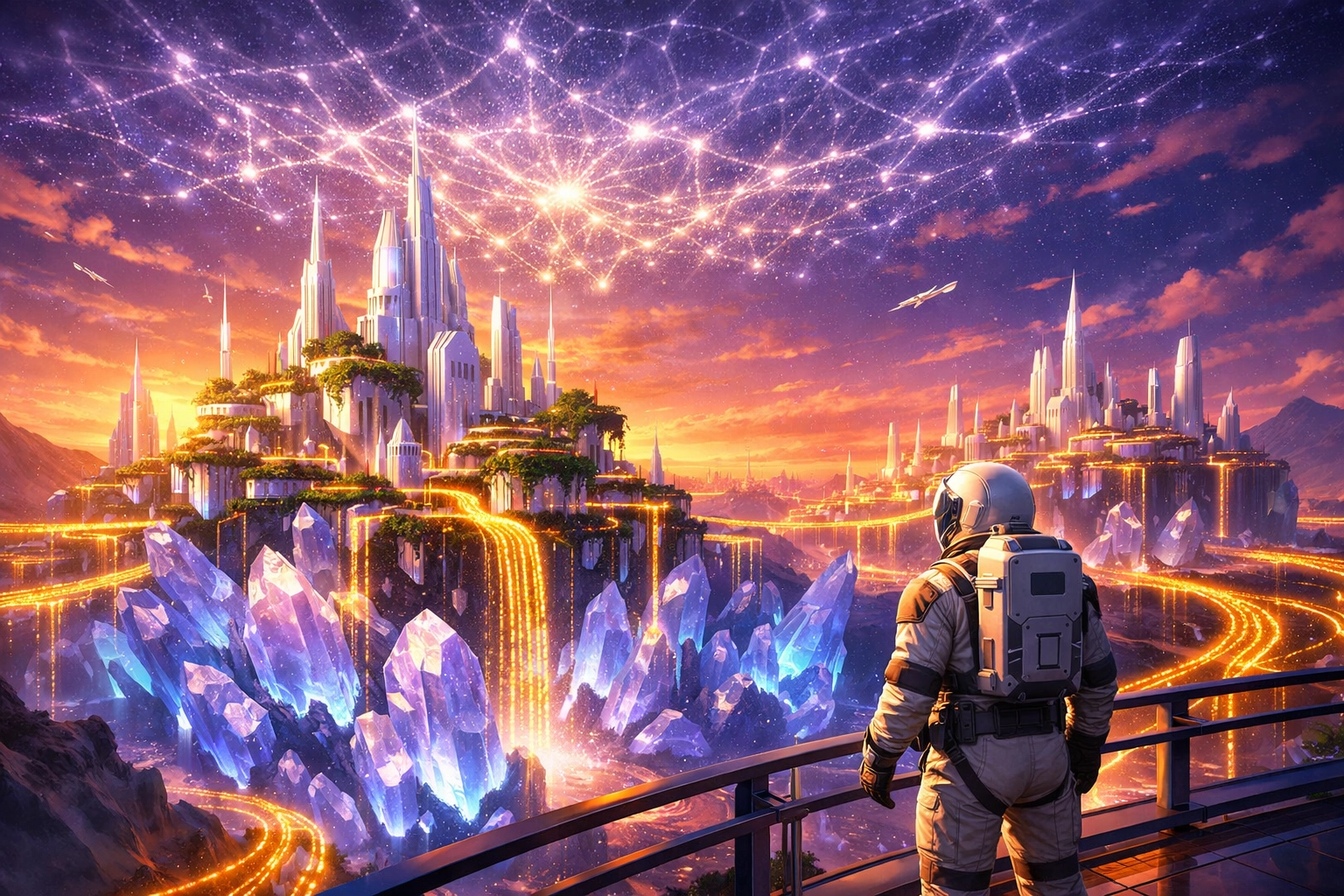 Futuristic city landscape representing the decentralized Larecoin ecosystem and LareBlocks infrastructure.