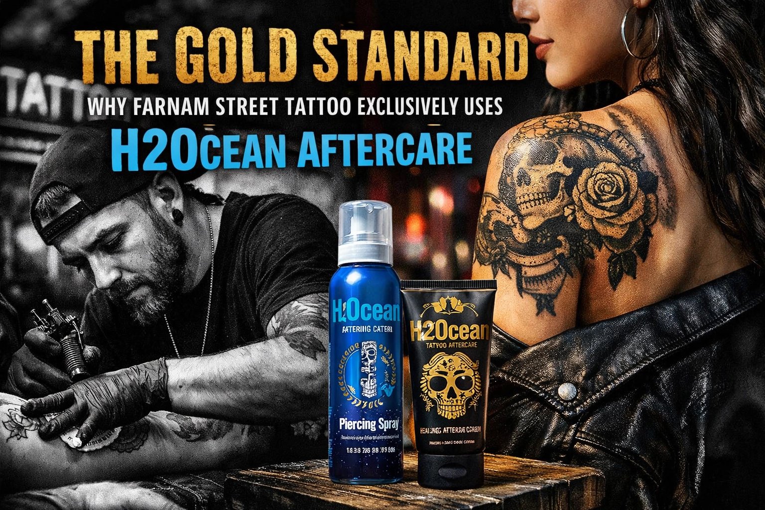 [HERO] The Gold Standard: Why Farnam Street Tattoo Exclusively Uses H2Ocean Aftercare