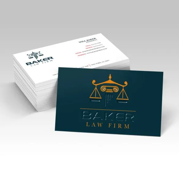 Custom Law Firm Business Cards