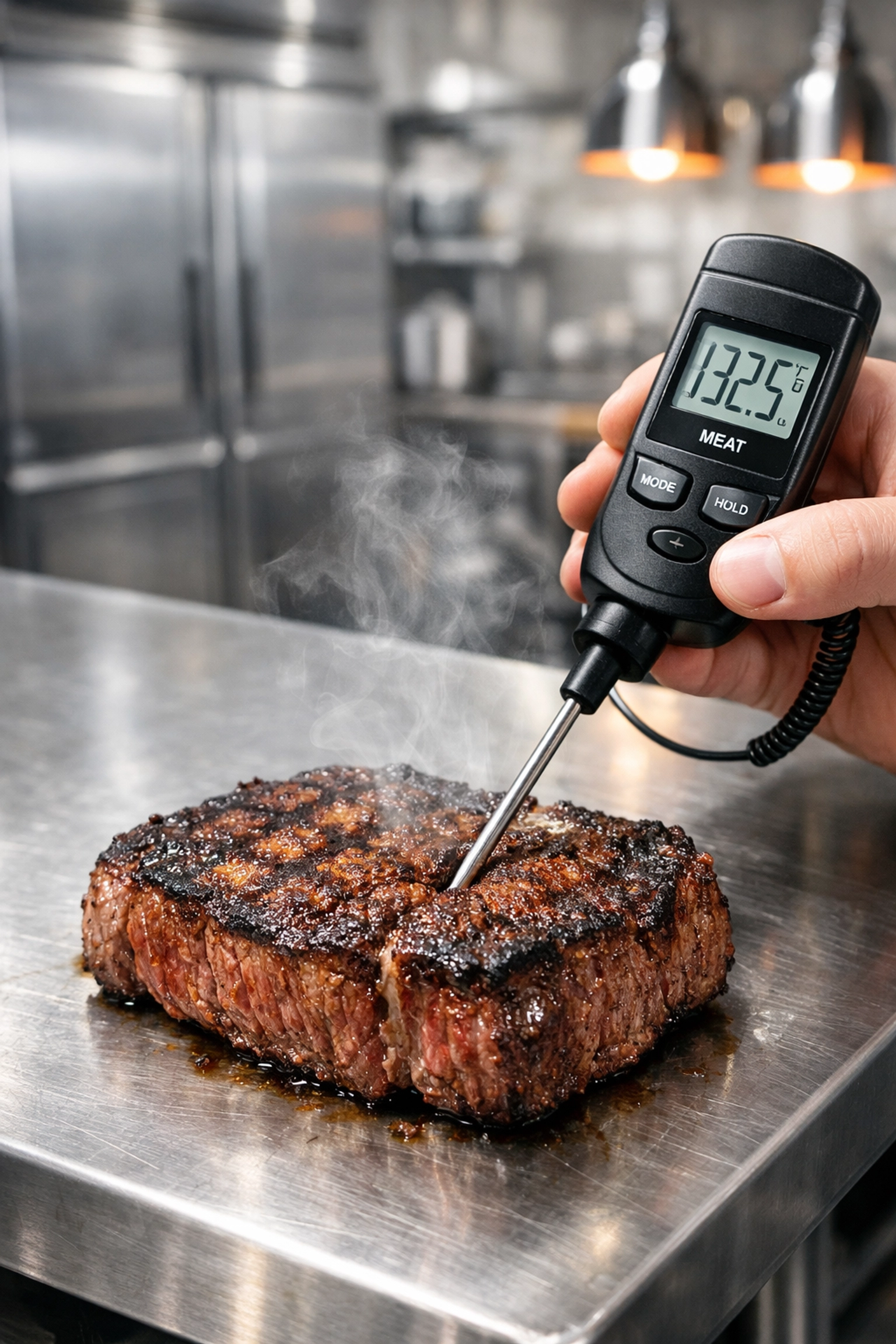 Using a digital food thermometer to ensure restaurant food safety and prevent general liability claims.