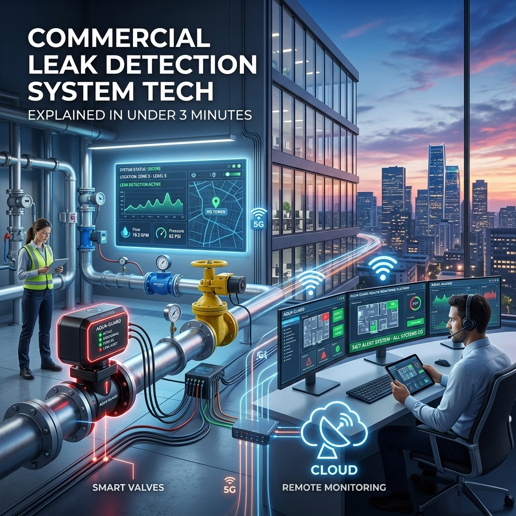 [HERO] Commercial Leak Detection System Tech Explained in Under 3 Minutes: From Smart Waves to 24/7 Remote Monitoring