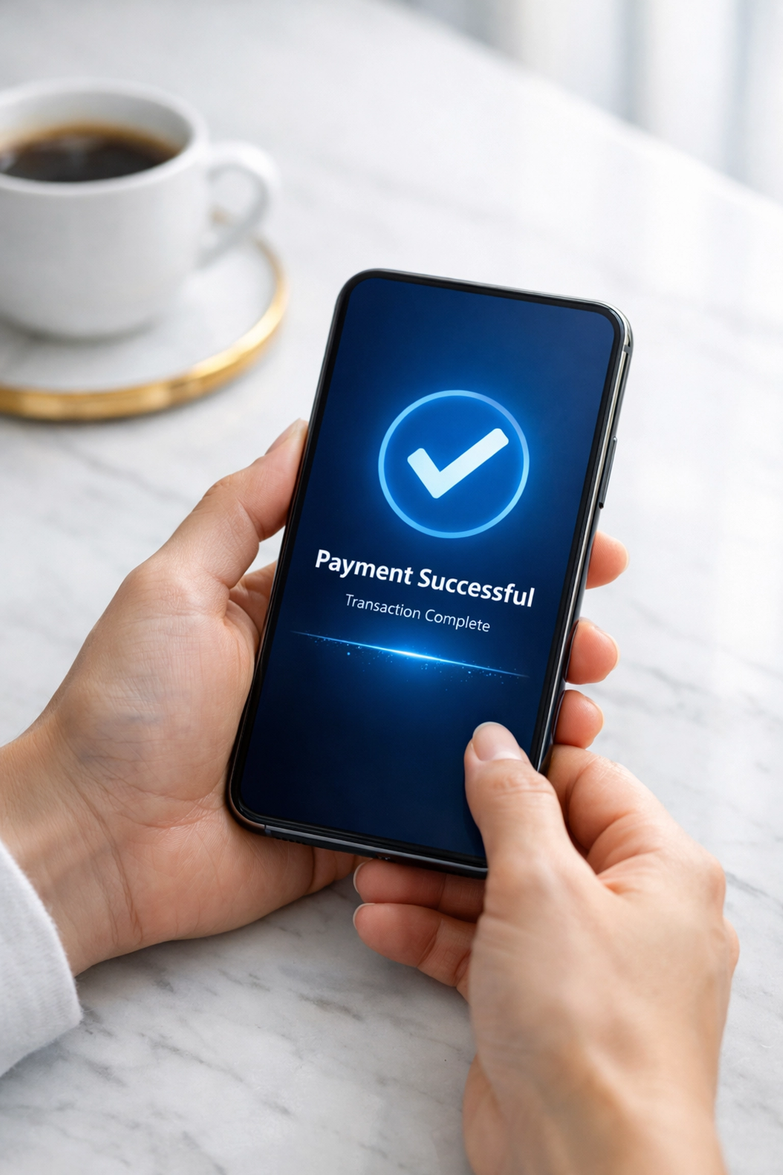 A user receiving instant approval for an online payday loan Canada via e-transfer on their mobile phone.