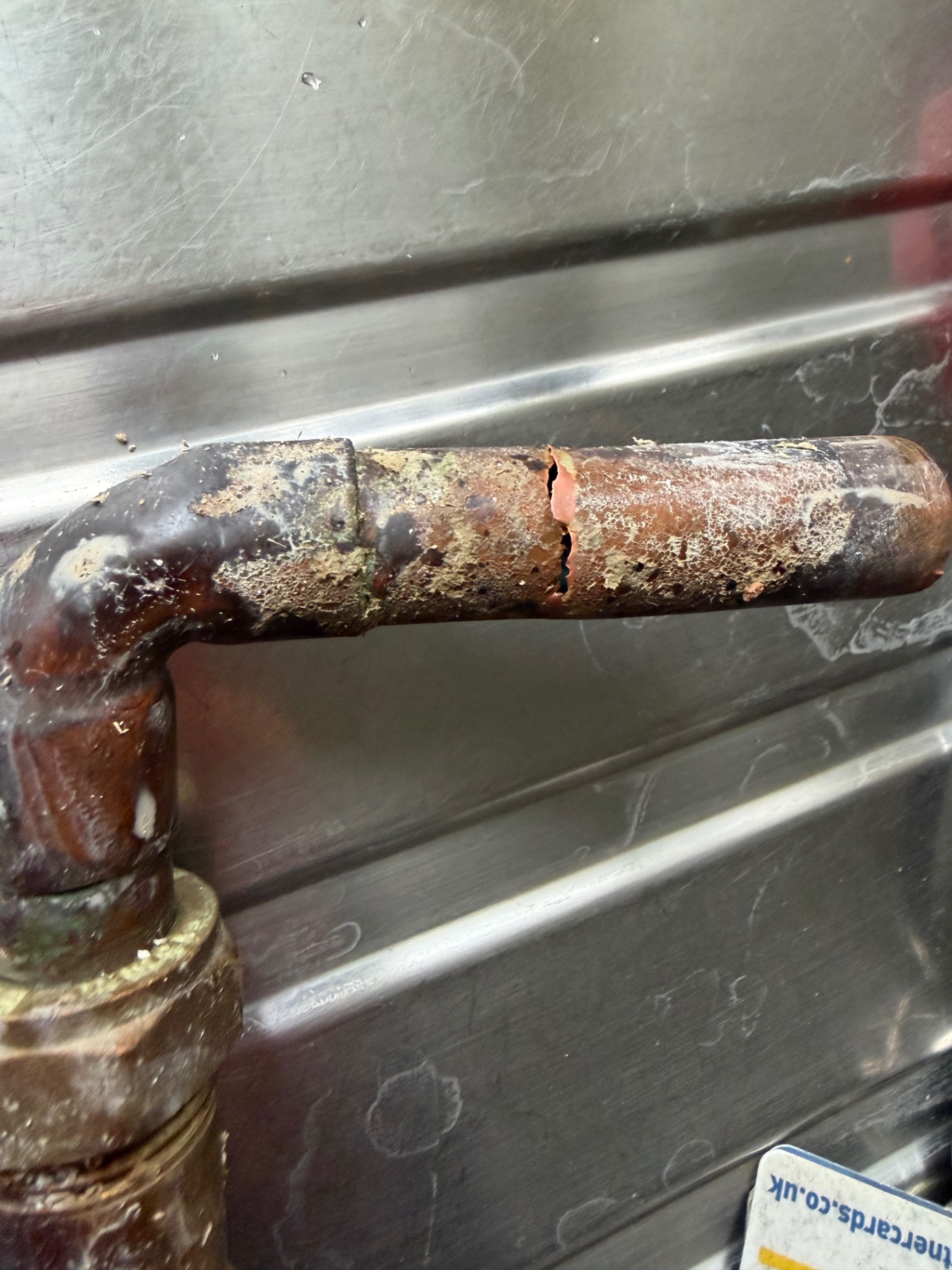 Corroded Copper Pipe