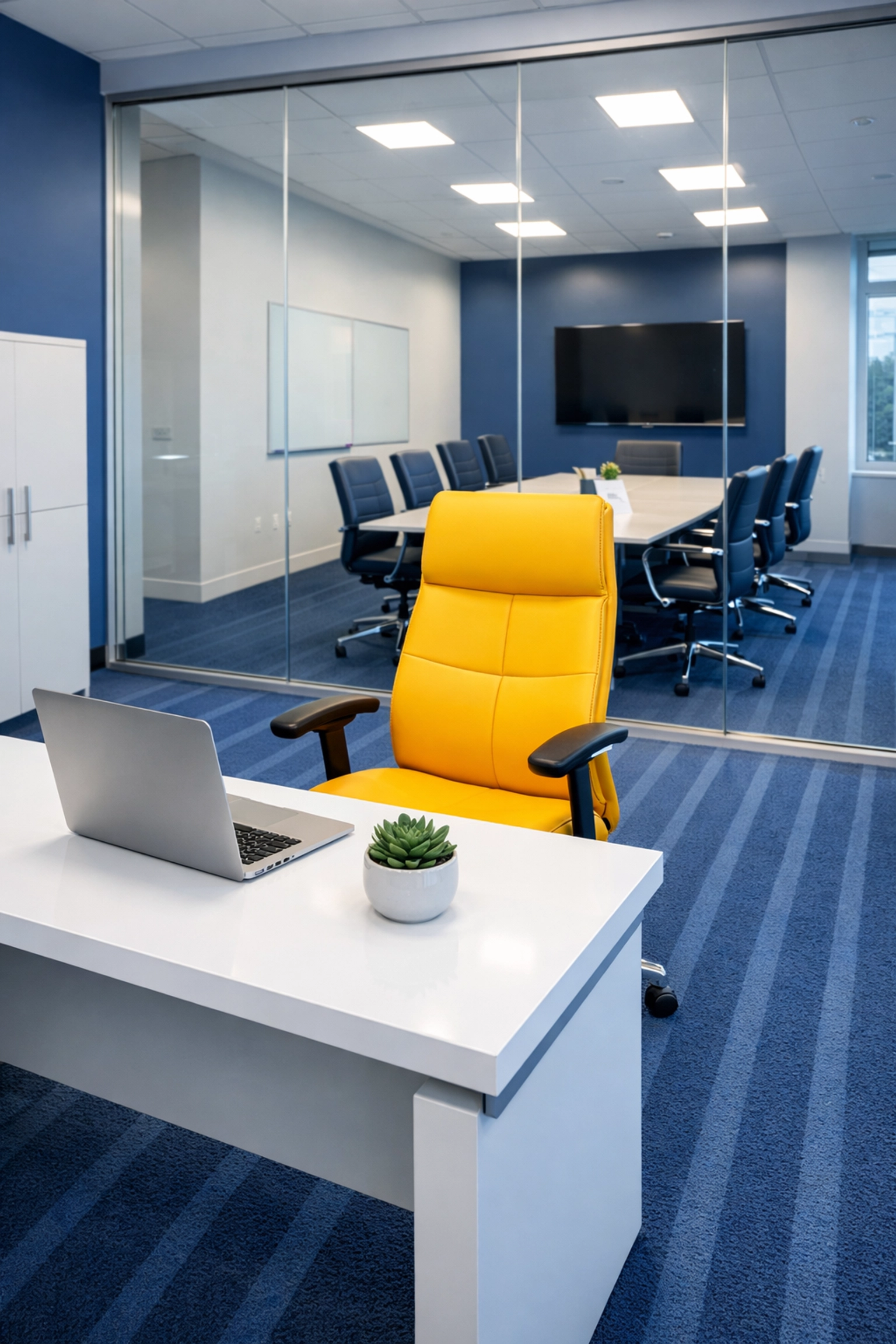 Immaculate office space in Westborough maintained by professional cleaners for local businesses.