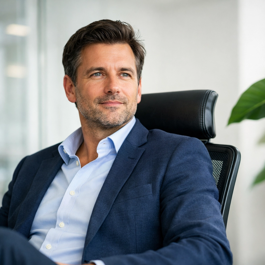 An entrepreneur evaluating personal income tax deductions and 2026 legislative shifts in a professional office.