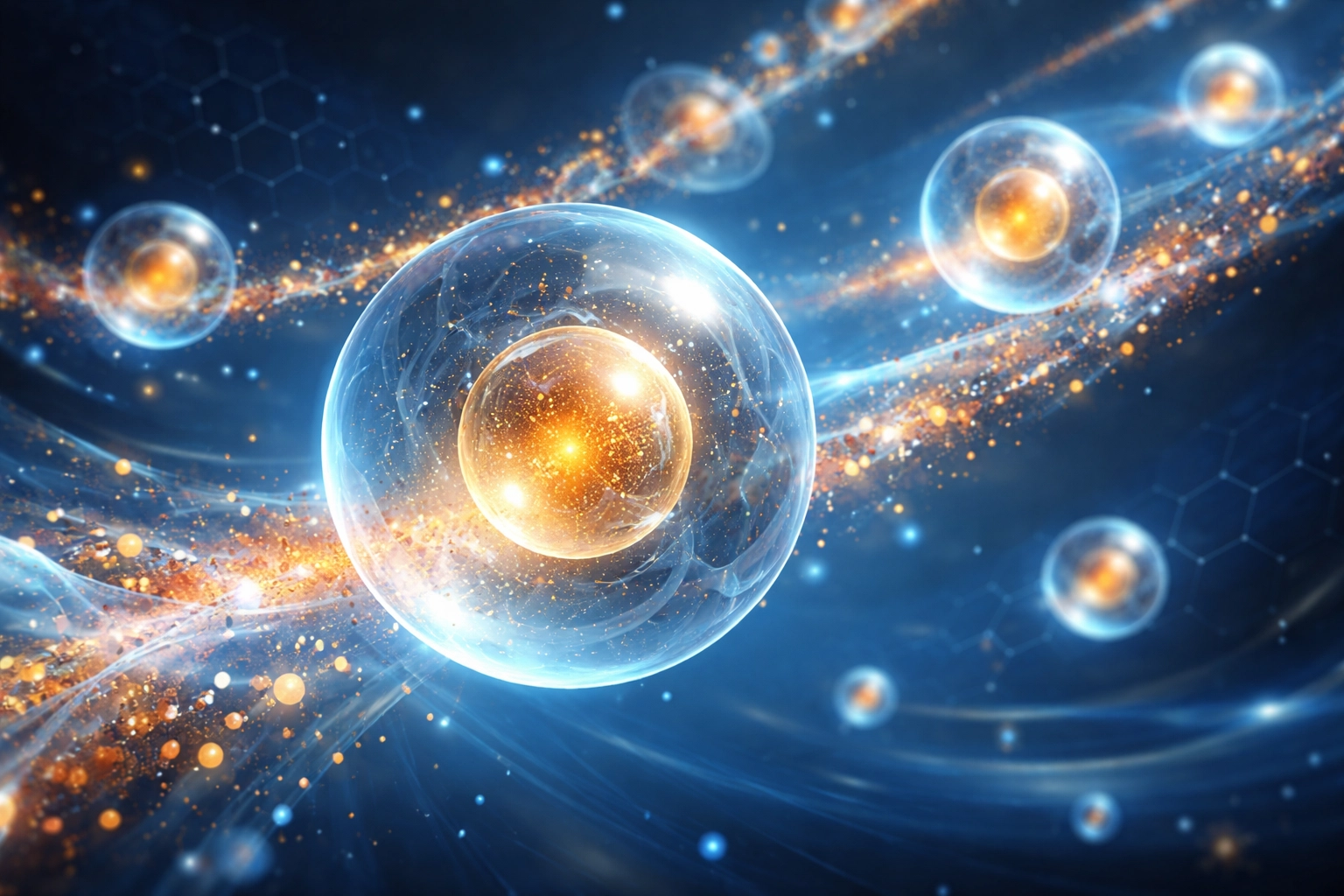 Digital illustration of healthy human cells energized by trace minerals, emphasizing cellular health and vitality