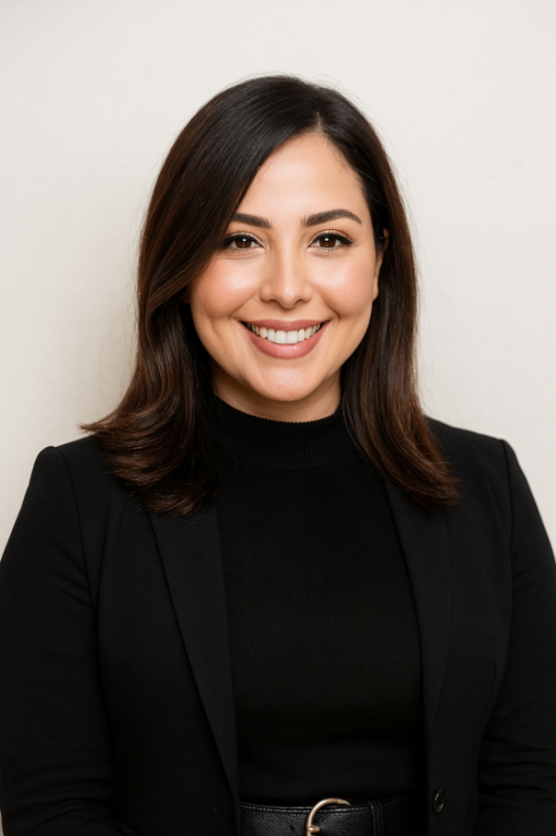 Professional woman in business attire