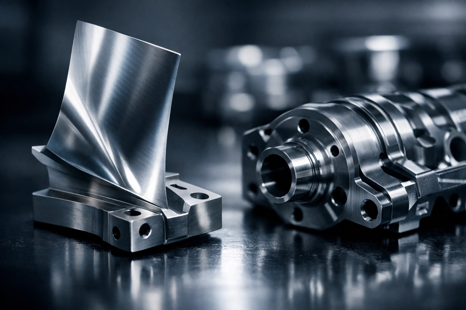 Industrial engine components representing Alabama's aerospace and automotive supply chain clusters.