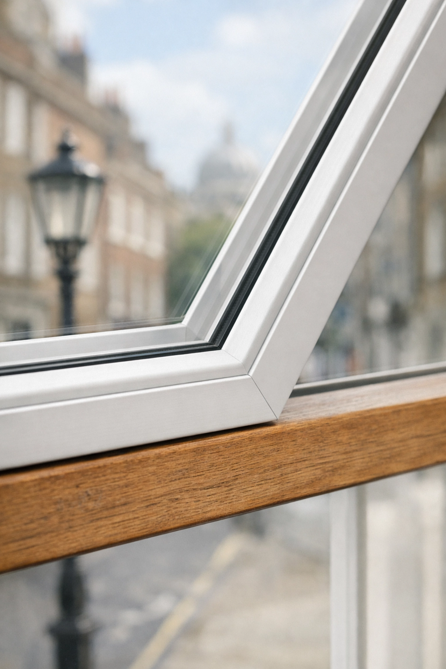 Seamless installation of discreet secondary glazing frames on a Grade II listed window in Mayfair