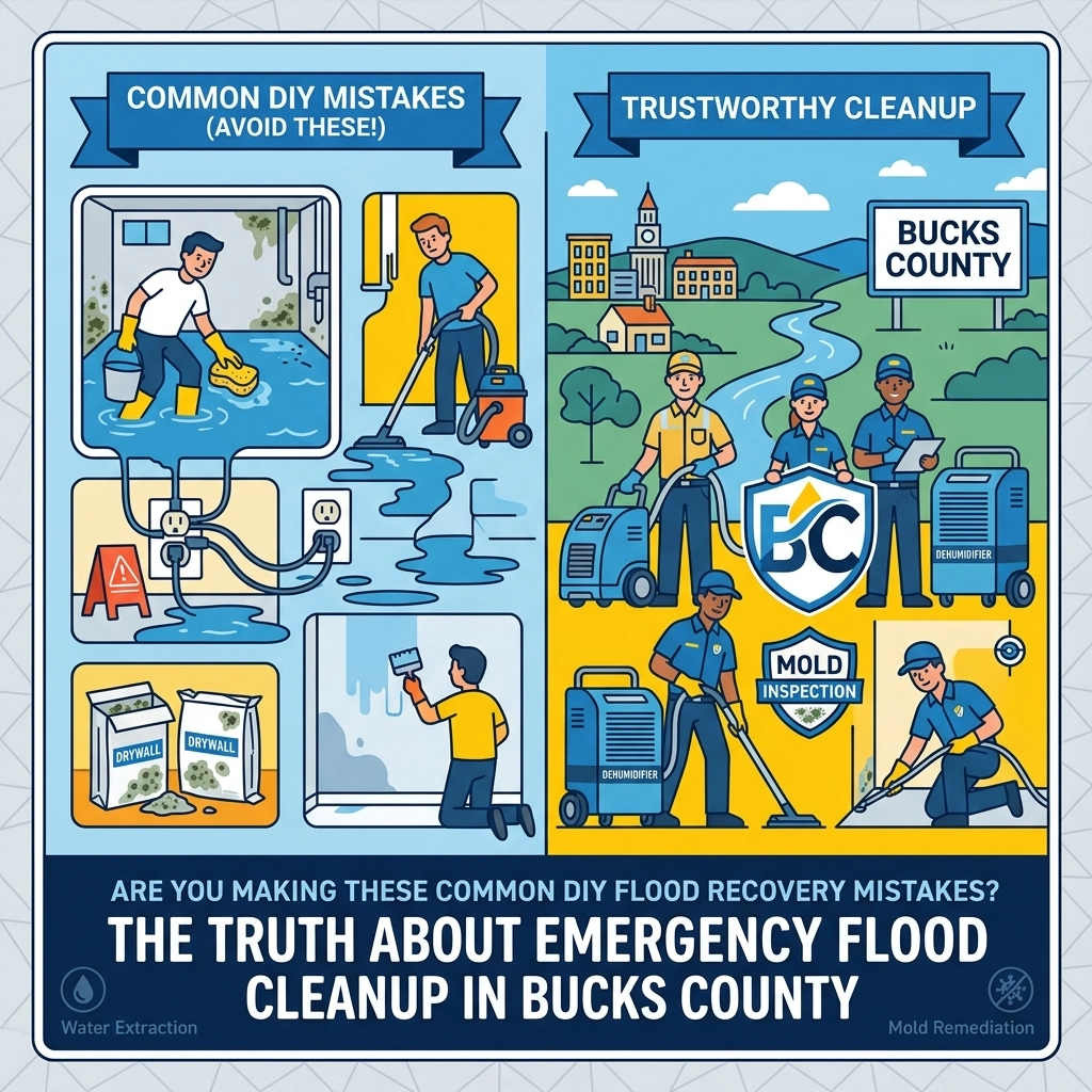 [HERO] Are You Making These Common DIY Flood Recovery Mistakes? The Truth About Emergency Flood Cleanup in Bucks County