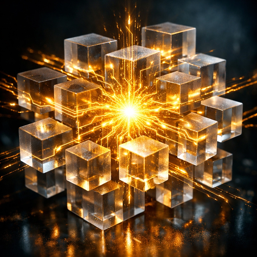 Visual representation of AI integration services unifying complex business workflows into a seamless system.