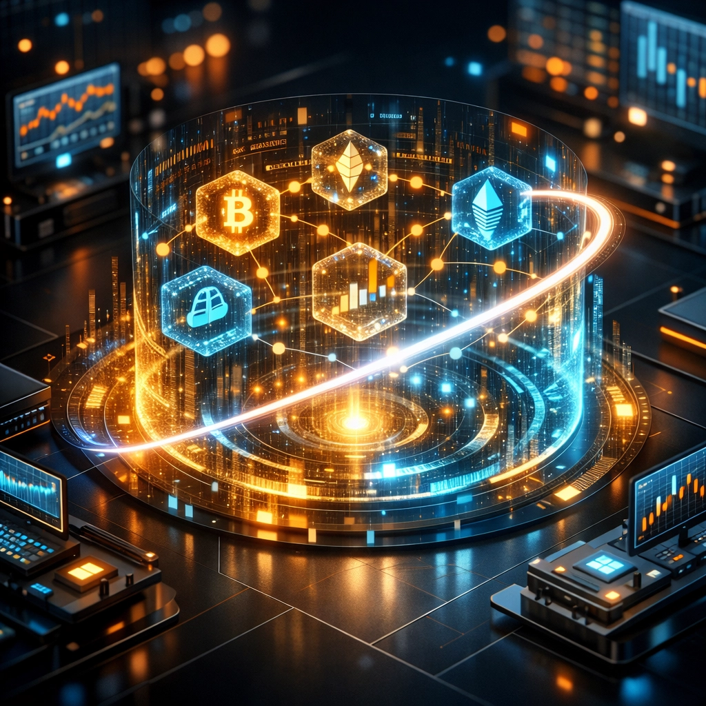 AI-driven smart routing interface illustrating fast and efficient Web3 commerce and blockchain payment optimization.