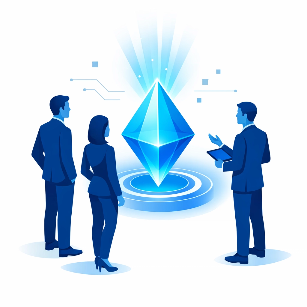 Business professionals launching a secure pilot AI program for team integration.