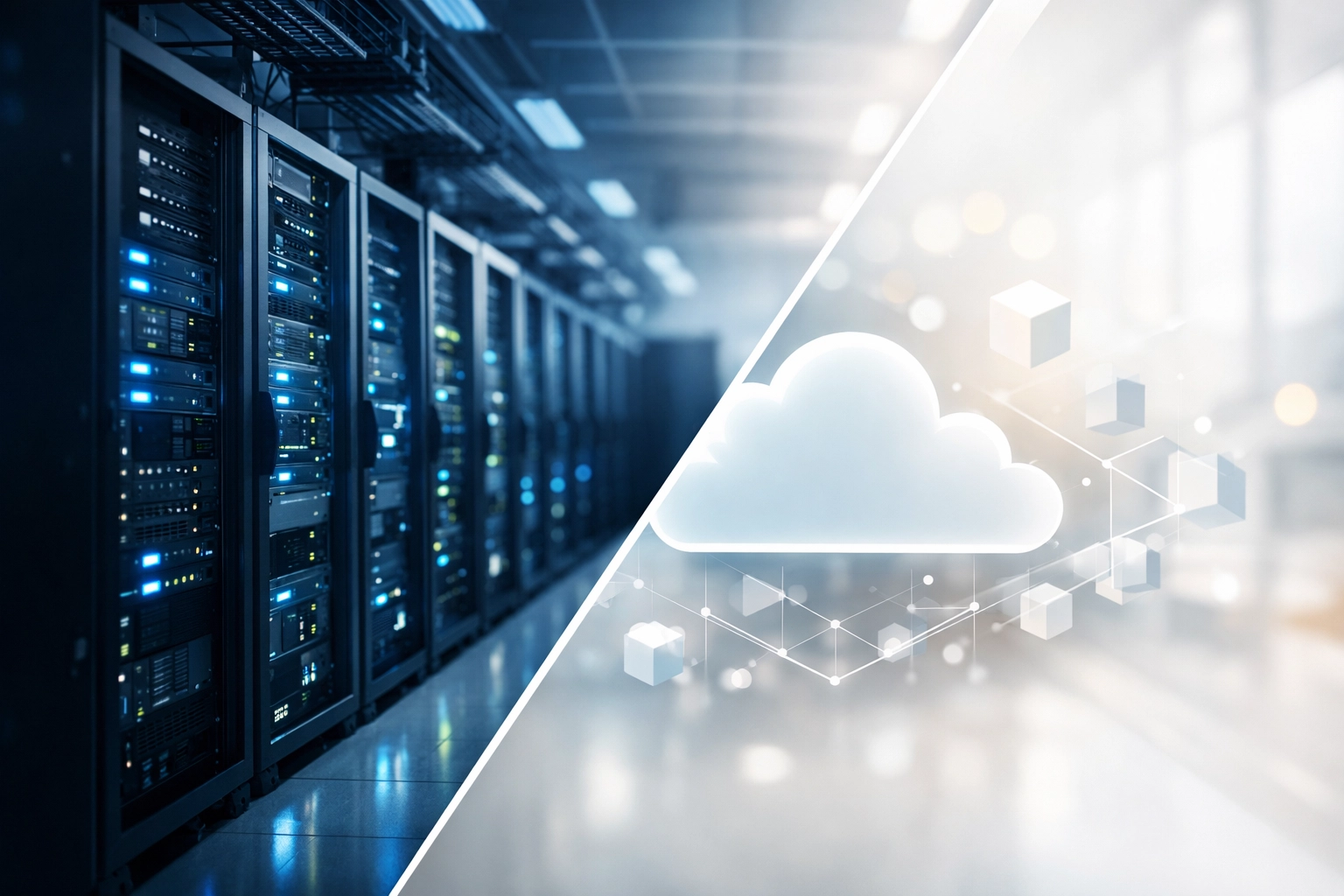 Data center infrastructure and cloud migration comparison for hybrid IT modernization strategy