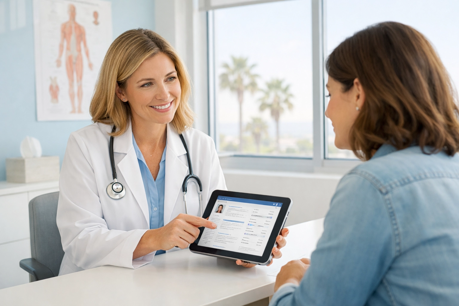 California doctor consulting patient about FDA-approved tirzepatide weight loss options